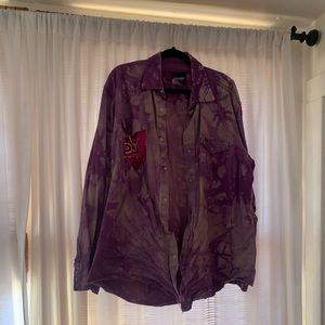 Wrangler tie dye button up